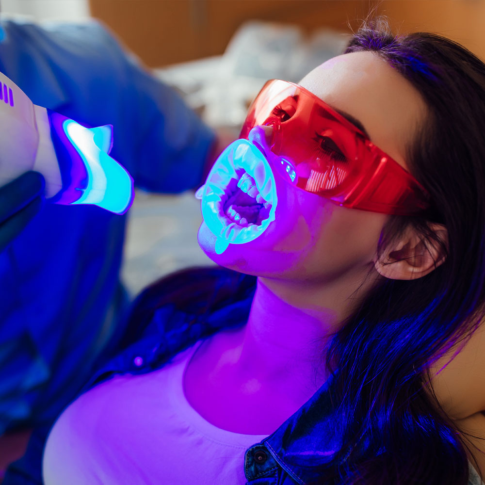 Pani podczas wybielania